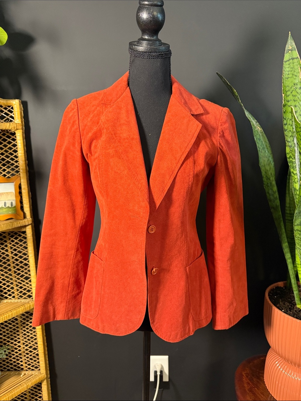 Red Suede blazer